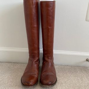 Frye brown leather riding boots, size 7